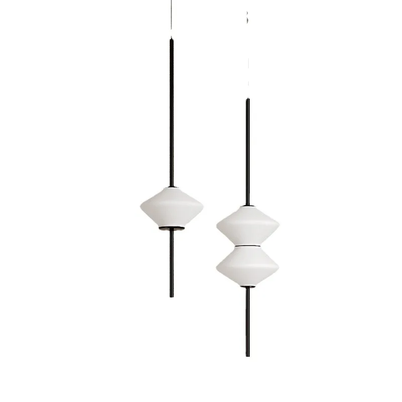 

Nordic modern bedroom bedside living room study designer high sense French decorative glass cream wind chandelier