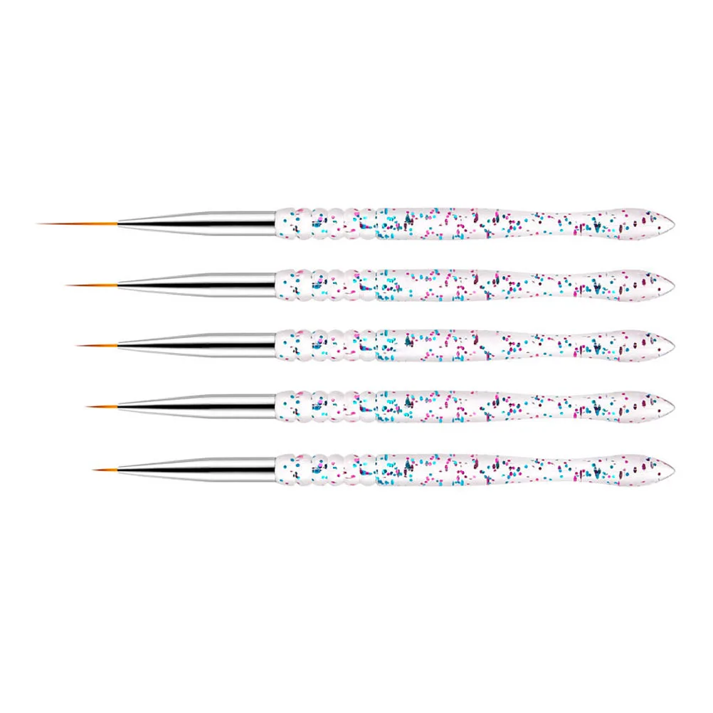 Stylos pour Nail Art, 5 pièces, acrylique Durable, poignée confortable pour bricolage, Design de manucure, outil de peinture des ongles élégant, accessoire d'approvisionnement pour Salon