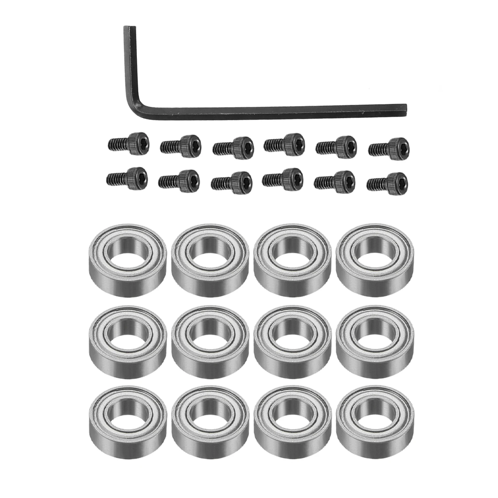 

12PC Woodworking Router Bit mounted Top Mounted Ball Bearings Bearings Accessory Kit 3 Router Bit Bearing Set 16\