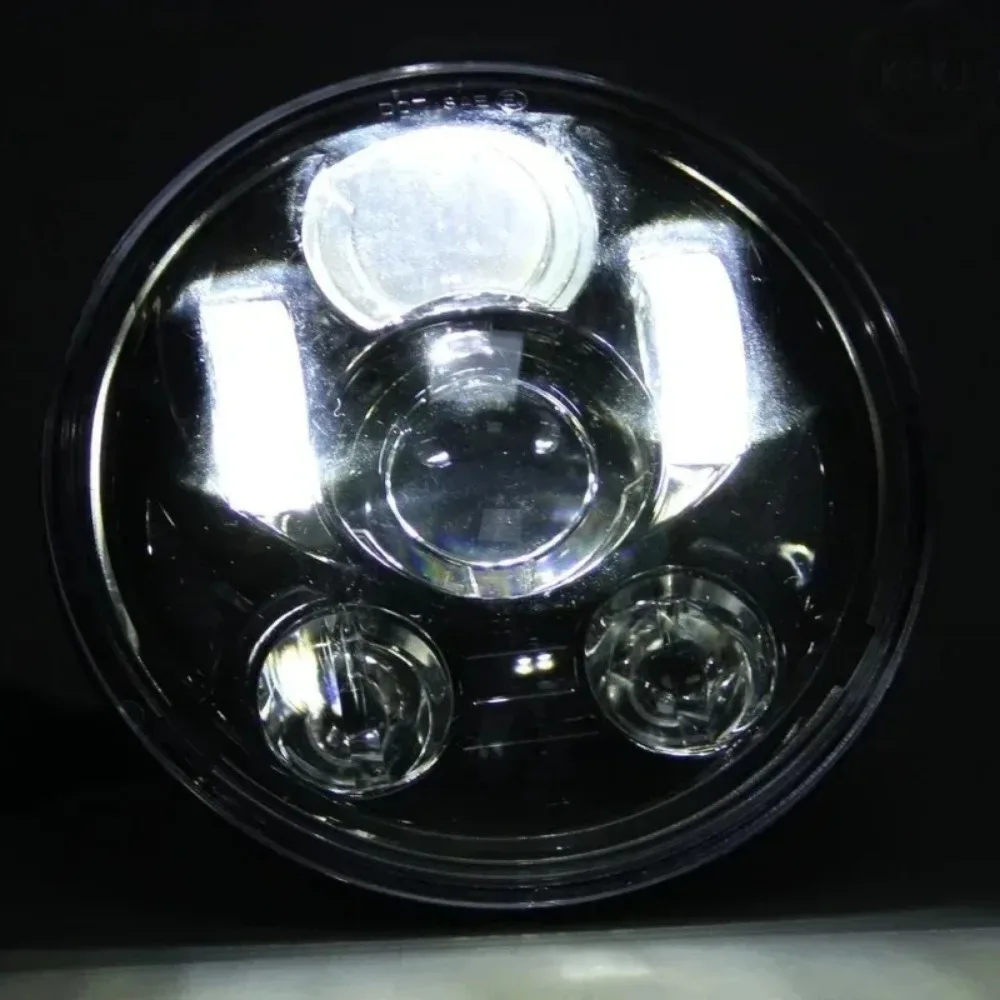 For Harley Sportster XL 883 1200 Dyna in  New for 1psc Black 5-3/4 Inch 5.75 LED Headlights High and Low