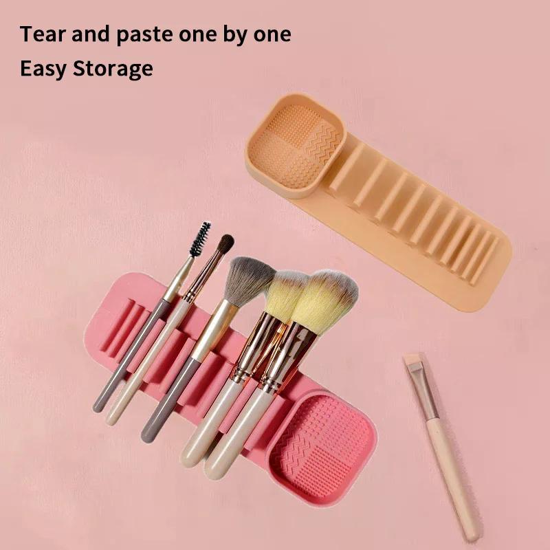 1PCS Silicone Makeup Brush Cleaning Bowl with Sponge Washer Egg Drying Tool Set Powder Puff Storage Cosmetic Tool Artifact