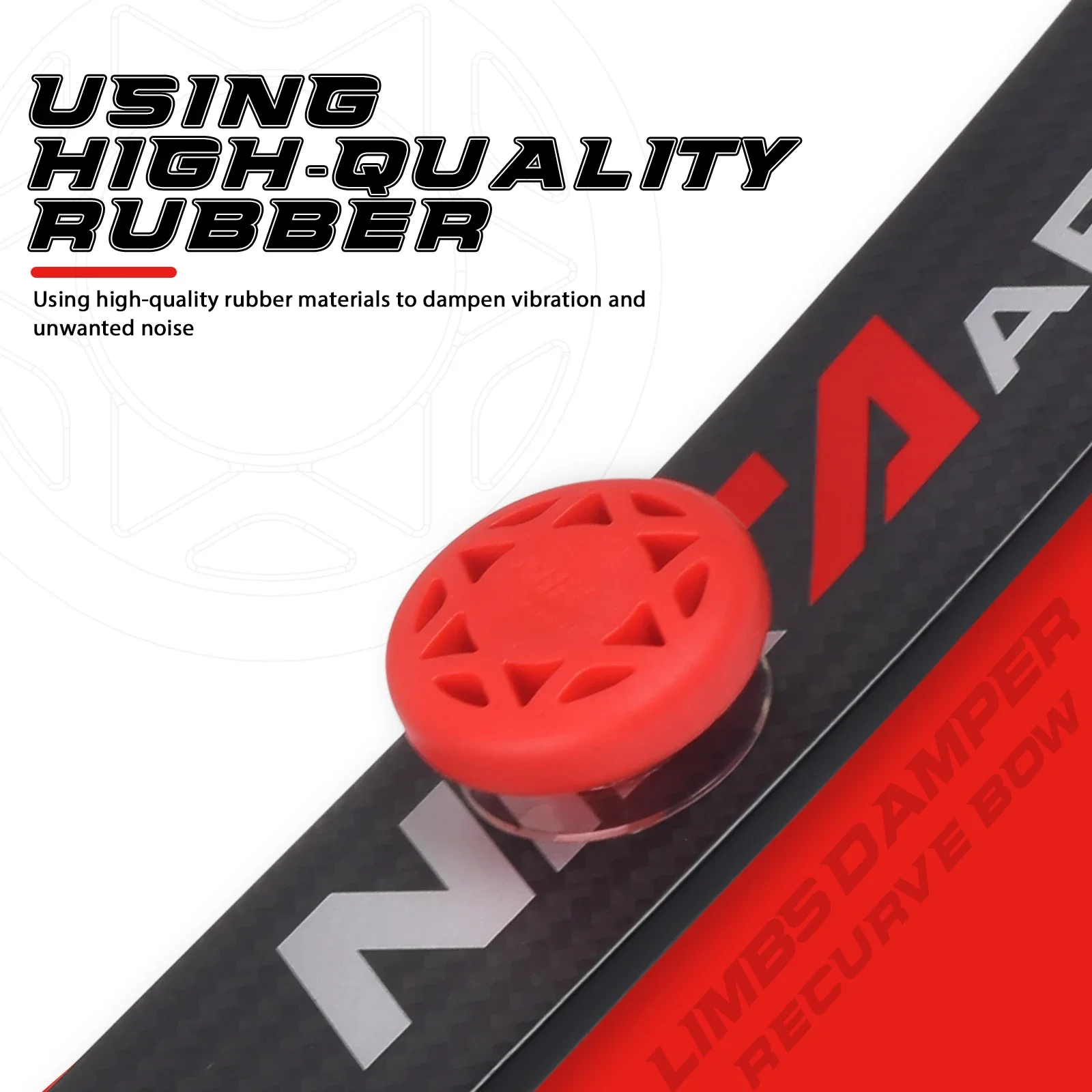 1pair Rubber Stabilizer End Dampener Bow String Stabilizer Shock Recurve Bow Traditional Reduce Noise Archery Shooting Accessory