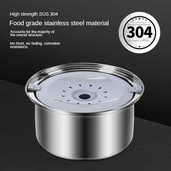 4L Dogs Slow Drinking Bowl,Stainless Steel Bowl for Dogs, Large-capacity Splash-proof and Spill-proof Dogs Bowl Dog Drinker