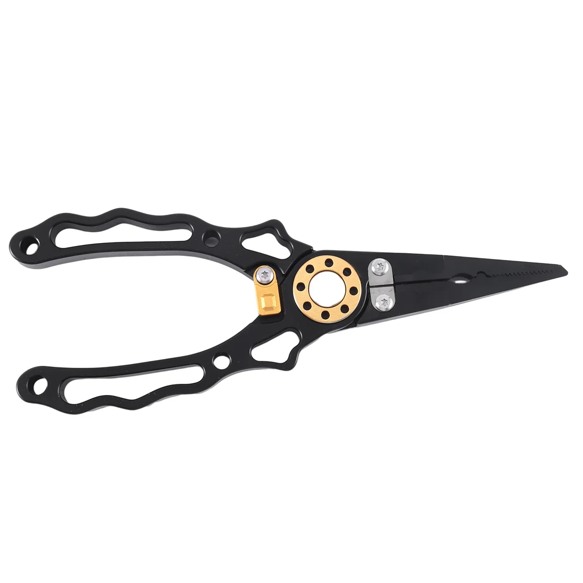 

Aluminium Alloy Multi-Functional Pliers Open Ring Fishing Pliers Fish Controller Fishing Tackle Set with Lost Rope-AA85