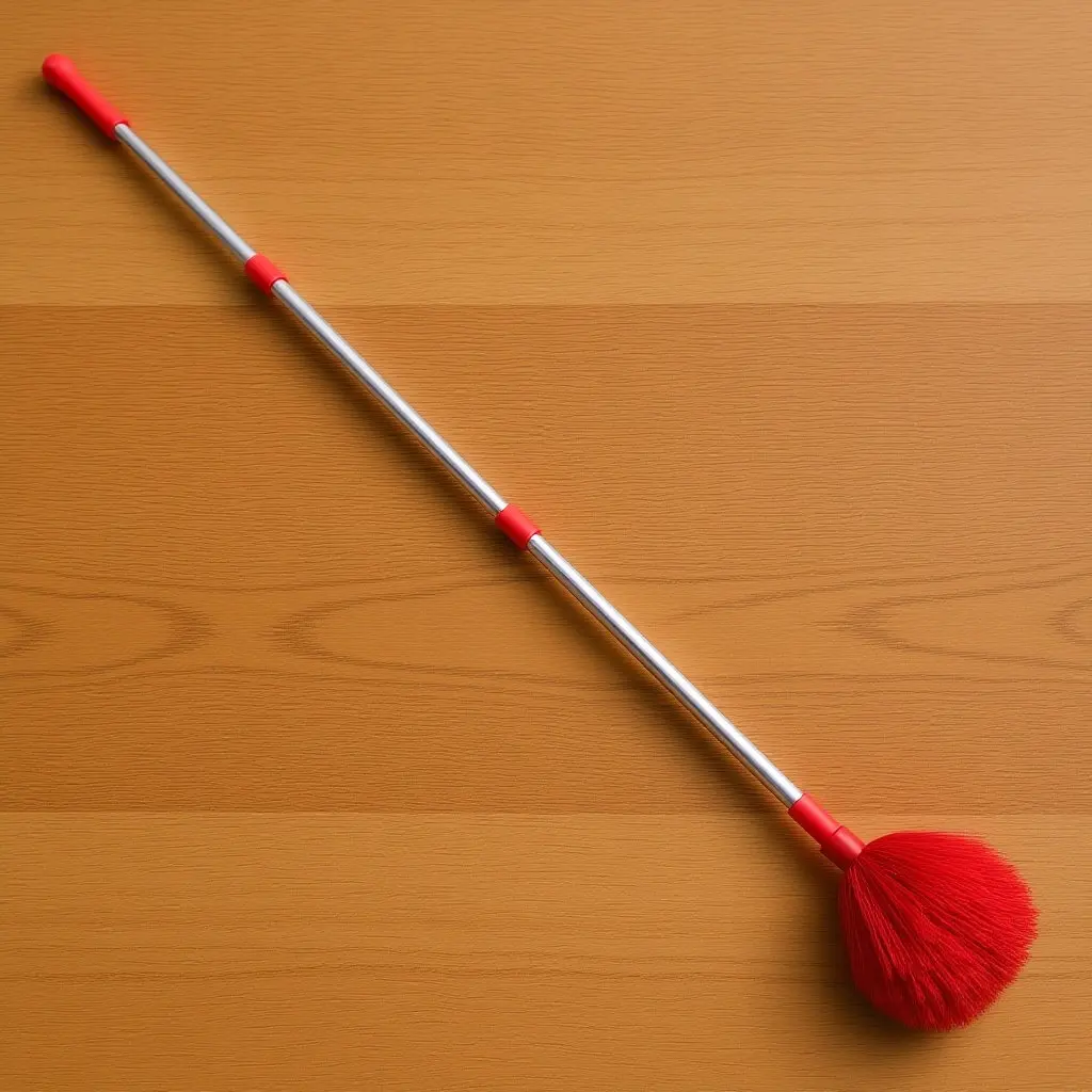 Spider Web Brush Long Handle Stainless Steel Pole Hard Bristle Roof Cleaner High Ceilings Outdoor Cobweb Remover Ceiling Fan