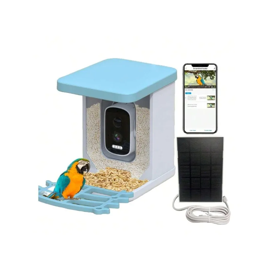 

【New Arrival】Smart Bird Feeder with Camera, Solar-Powered WiFi Bird Watching Camera with App Control