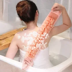 Depurador de espalda exfoliante de ducha 2 en 1, cinturón de baño, toalla de limpieza profunda de barro, paño de baño coreano, exfoliante trasero japonés, herramienta de correa de tracción