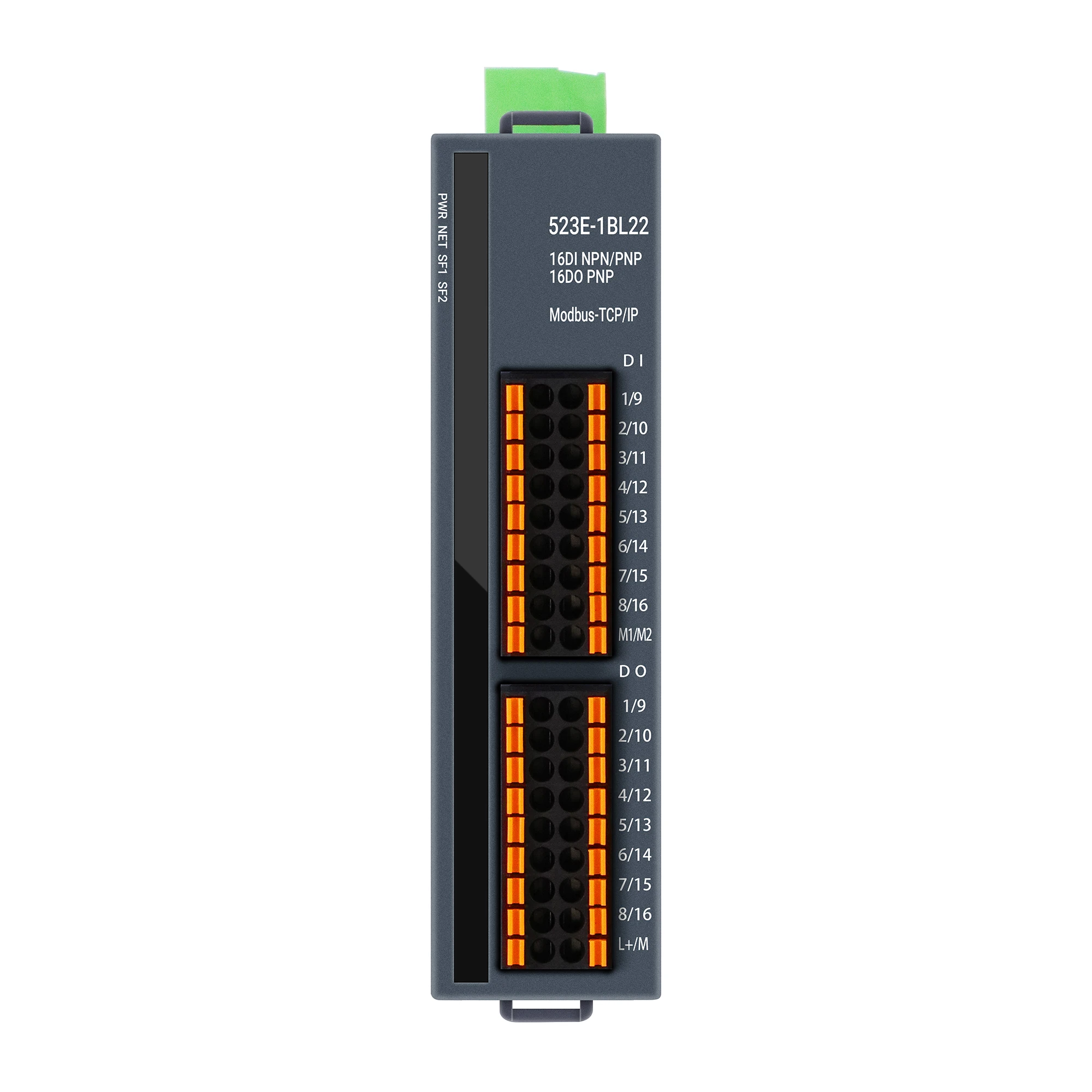 Modul I/O Terdistribusi Unik 2026 Modbus-TCP I/O Coupler Jarak Jauh 3 RJ45 24VDC IP20 16DI 16DO(PNP)