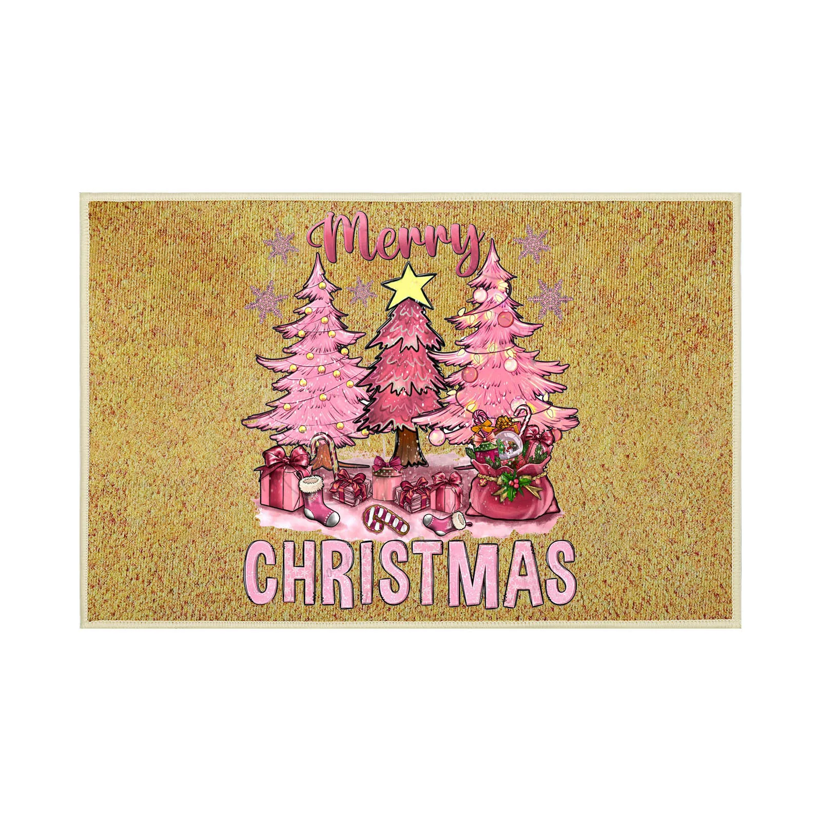 40x60cm Novelty Xmas Gifts Christmas Tree Floor Mats Funny Door Front Floor Mat Couch Blankets And Throws Non Carpet