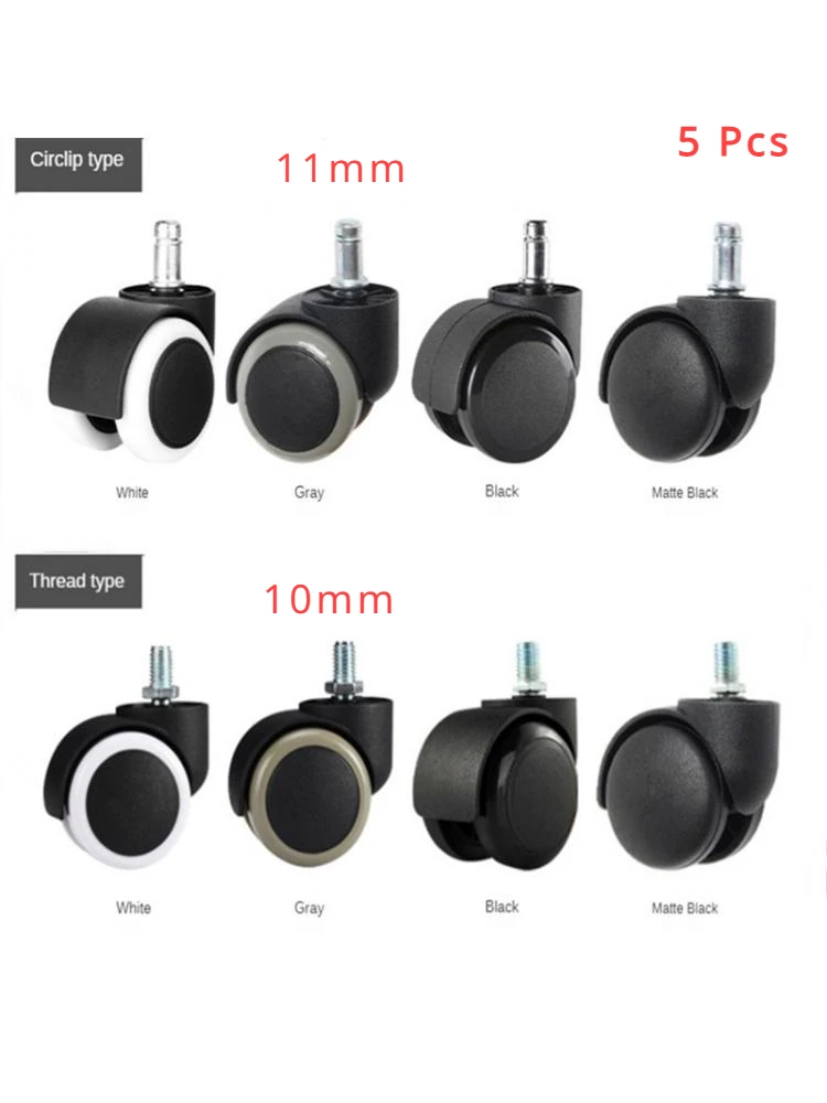 5 teile/los 2 Zoll Sicherungs ring 11mm/Gewinde 10mm Universal rad Bürostuhl Caster Boss Clip Feder PU Möbels ch raube