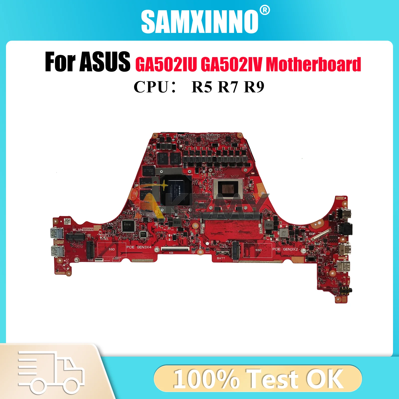 

Материнская плата GA502IU для ноутбука ASUS ROG Zephyrus G15 GA502I GA502IV GA502IU с процессором R5 R7 R9 118% тест в порядке