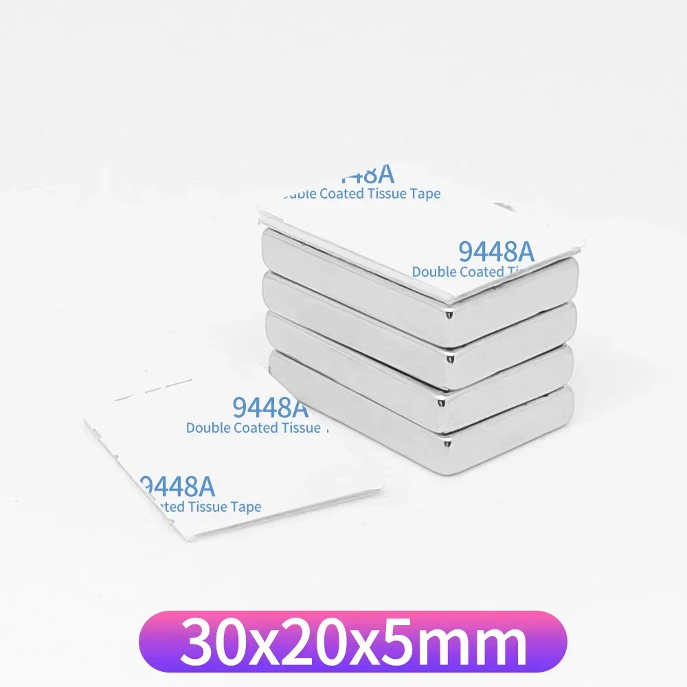 30x20x5mm Block Powerful Strong Magnetic Magnets 30*20*5 Quadrate Magnet With Tape For Fridge DIY Scientific Craft  30x20x5