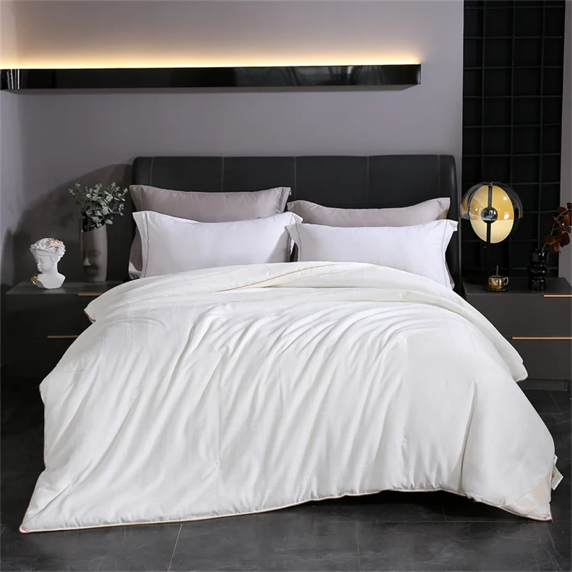 New Natural Mulberry Silk Comforter Luxury Duvet Insert Hand-made Twin Queen King Full Size Quilt Soft Blanket Jacquard Bedding