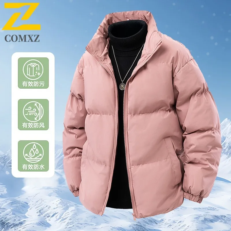 COMXZ New Winter Jacket Lightw Luxurious Travel Versatile Padded Jacket Fashion Classics Stand Collar Camping Outerwear 2025