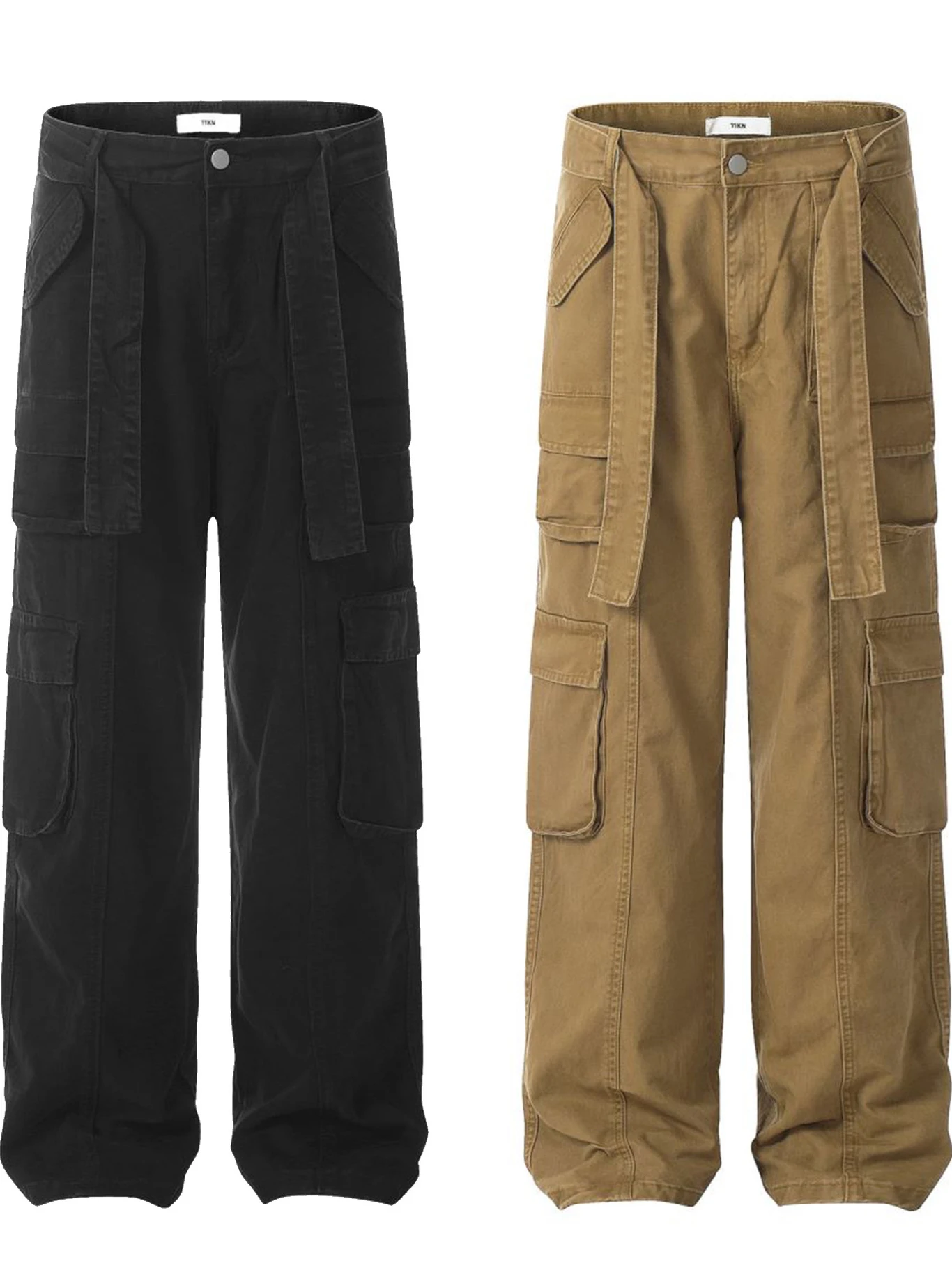 

American Retro Workwear Casual Jeans Men's Straight Leg Cotton Trousers Vintage Design Comfortable Fit Spring Summer Autumn W...