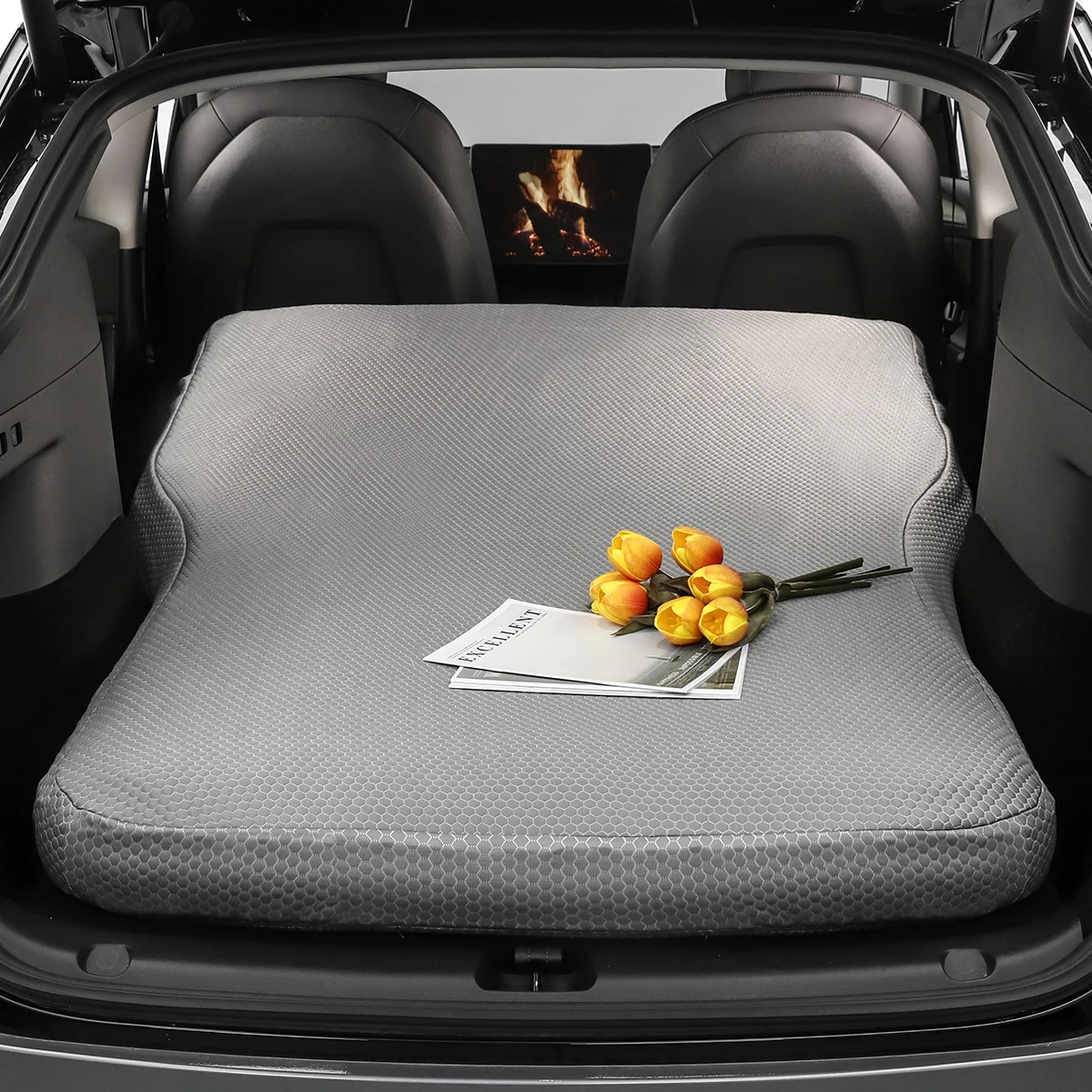 Optique-Matelas de coffre de camping avec pompe à air portable, siège arrière de camping, lit gonflable de voiture, voyage