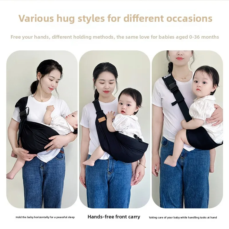 

Portable Baby Waist Stool Carrier with Front Back Support Ergonomic Design for Toddlers and Infants Comfortable for Parents