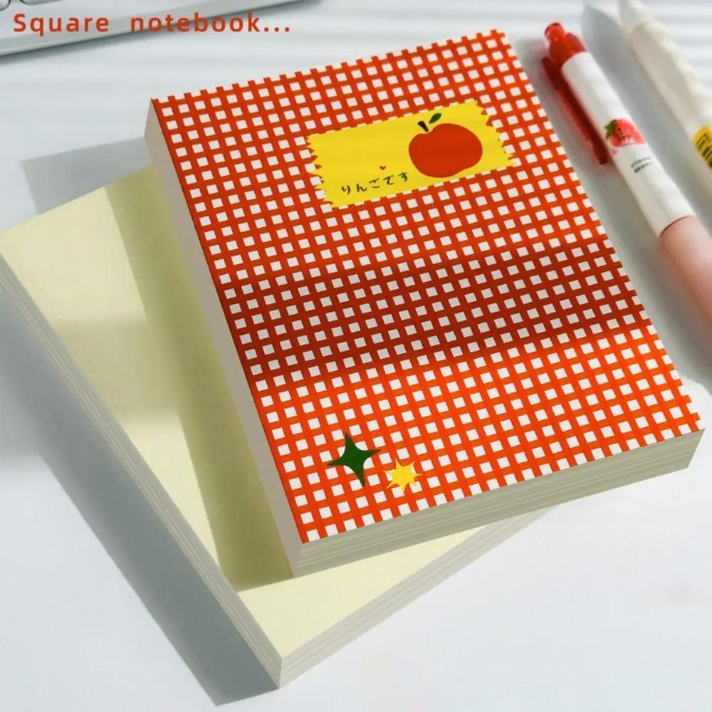 Lovely Tomato Notebook with 78-96 Page Thick Diary Blank Schedule Notebook for Writing Drawing Sketching Journaling Mind Map