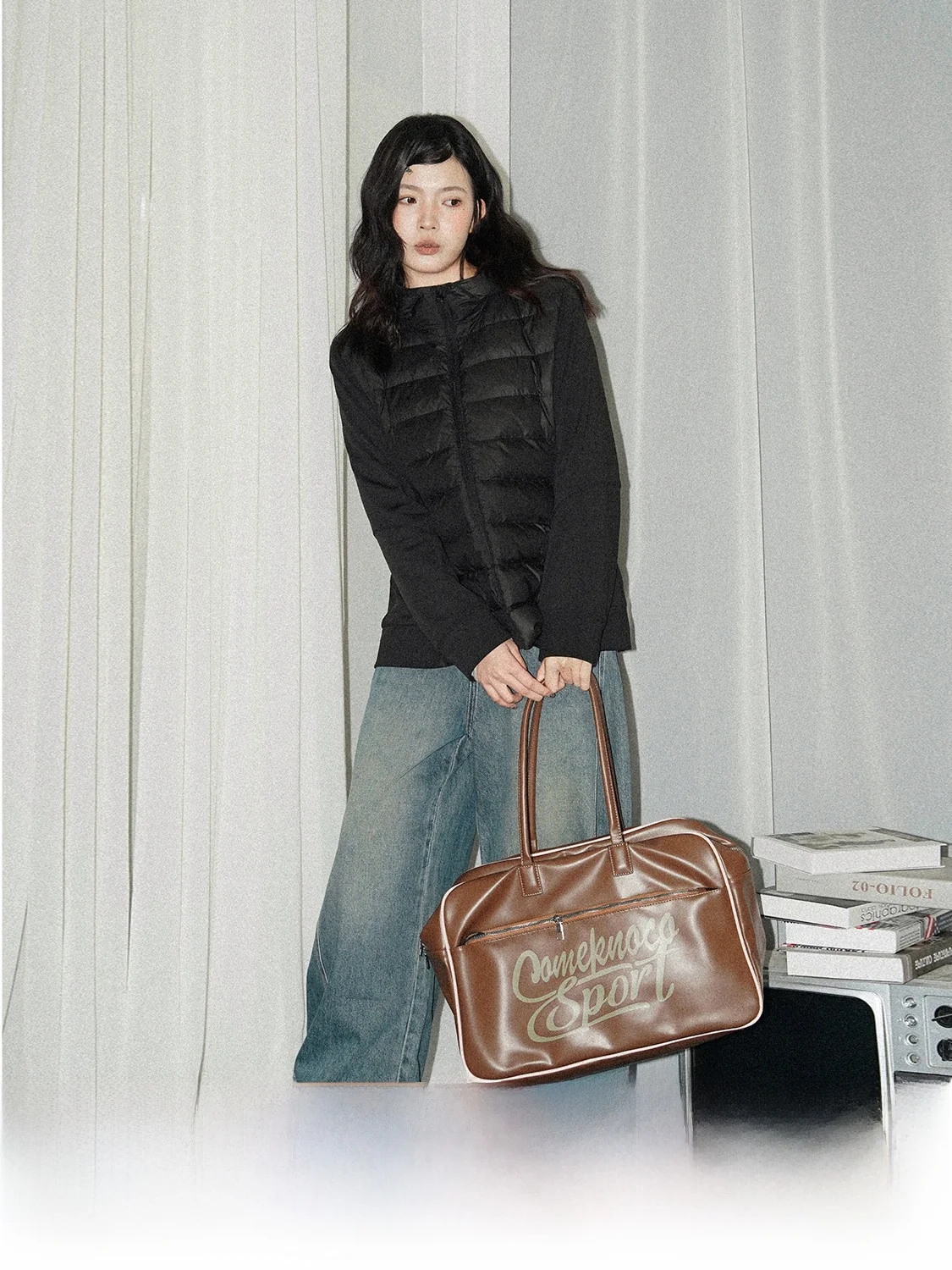 

Джингу Рибей Кинг! Женская повседневная куртка-пуховик с капюшоном, имитирующая двухслойную, с эффектом утяжки талии, теплая, с тонким наполнителем, длинными рукавами, на молнии.