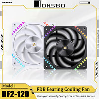 JONSBO HF2-120 Performance Fan 12CM Fantasy Color 5V3 Pin Motherboard ARGB Shenguang Synchronous Chassis Cooling Fan Black/White