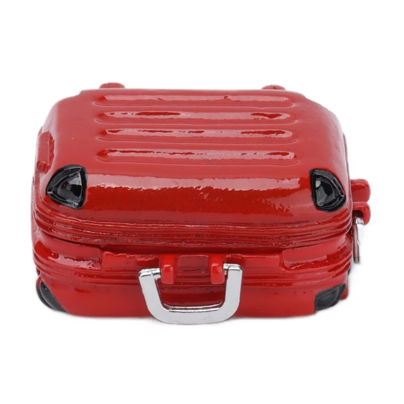 

Mini Travel Hard Suitcase Cute Simulation Life Scene Dolls Travel Suitcase For DollhouseRed