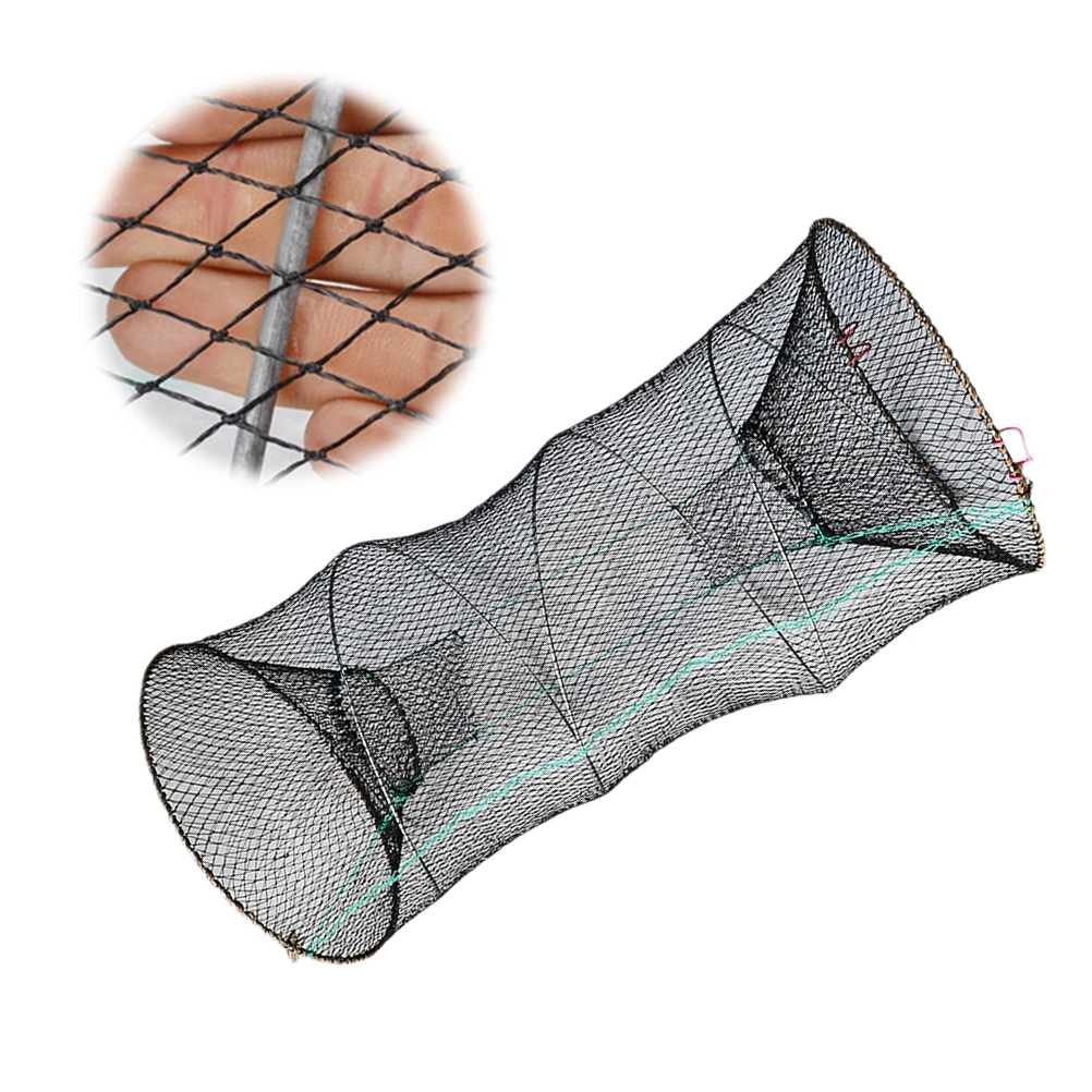 

Automatic Folding Fishing Foldable Bait Cast Mesh Trap Portable 360° Nylon Durable Steel Wire Crayfish Smelt Crab Shrimp