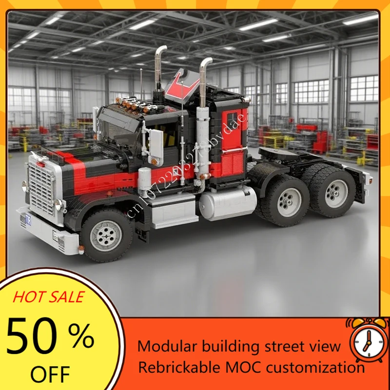 1930PCS High-Tech MOC Giant Truck Model Custom Puzzles Cat City Truck DIY Creative Collection Toy for Boys Birthday Gift