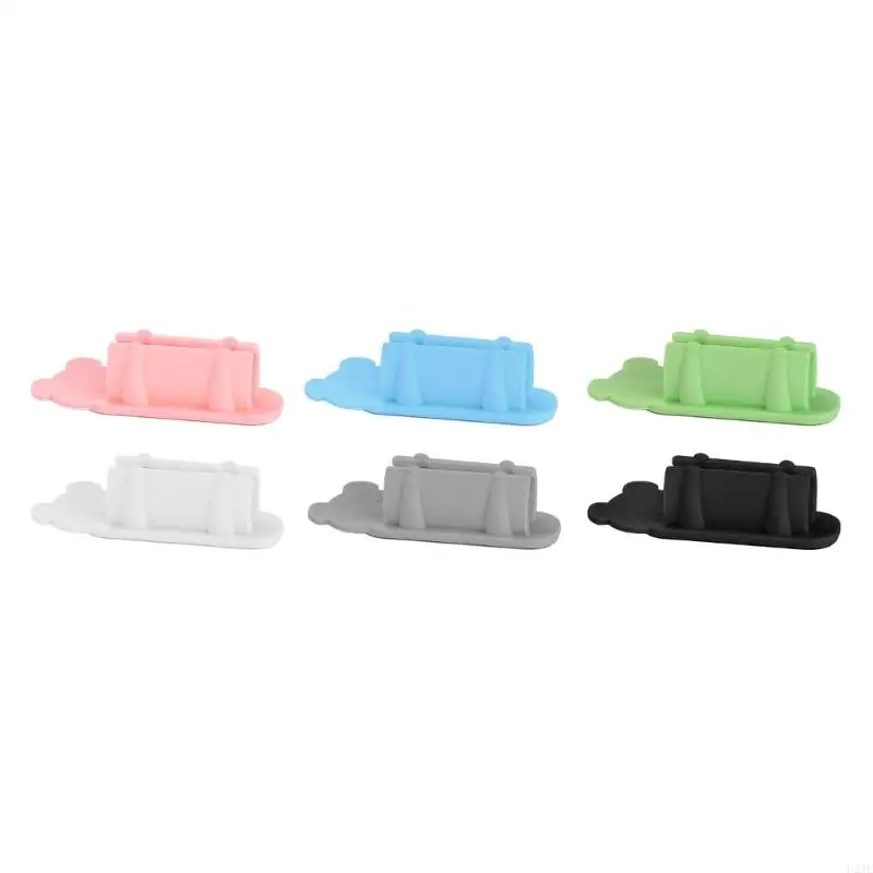 Porta penna silicone U2JE 12pcs Porta a matita a penna a singolo slot per biancheria per frigorifero da parete da