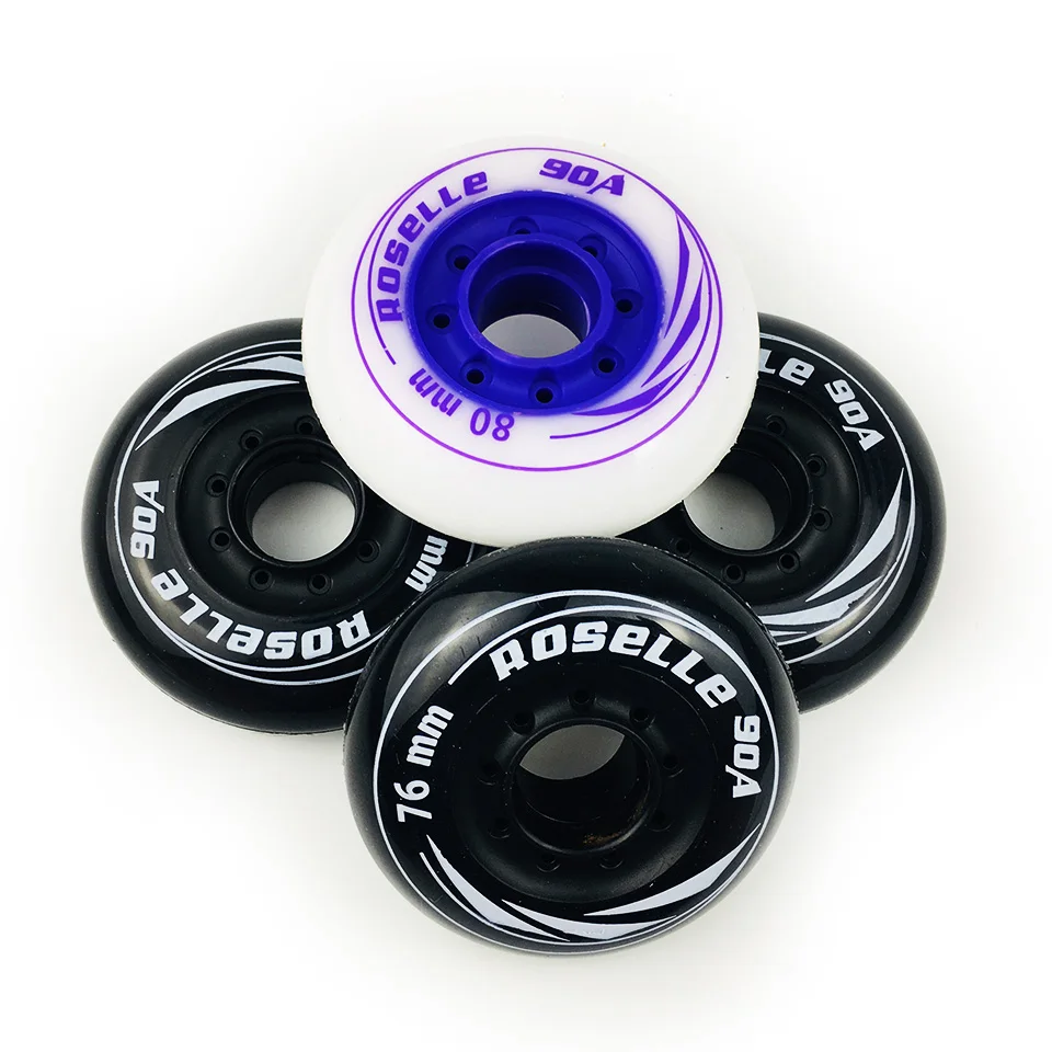 JEERKOOL Inline Roller Skate Wheels 4 Pieces 72 76 80mm Skate Tires Slalom Sliding Free Skating For SEBA Powerslide Patines