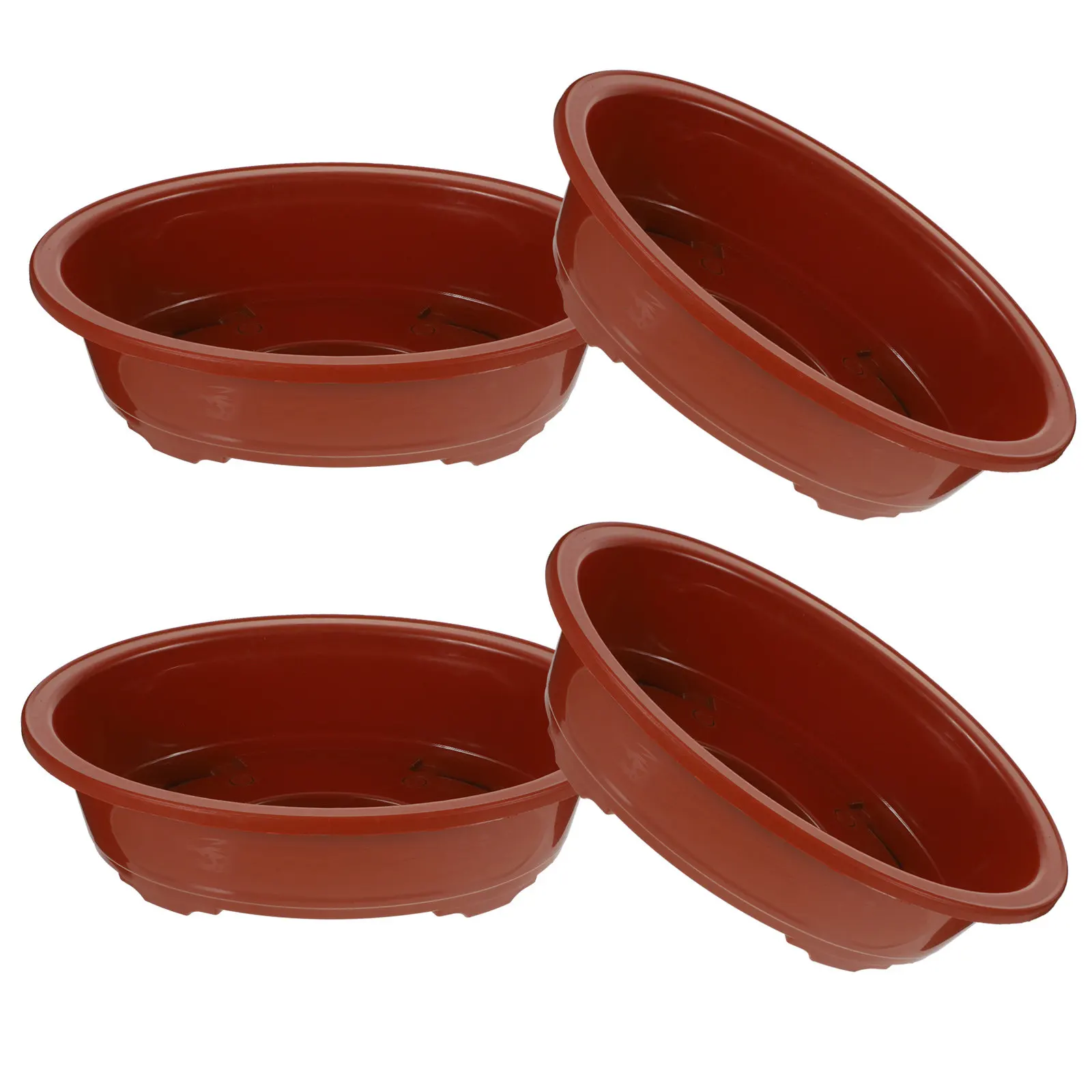 

Набор из 4 пластиковых цветочных горшков: универсальные кашпо для суккулентов, кактусов, бонсай для дома, сада, офиса