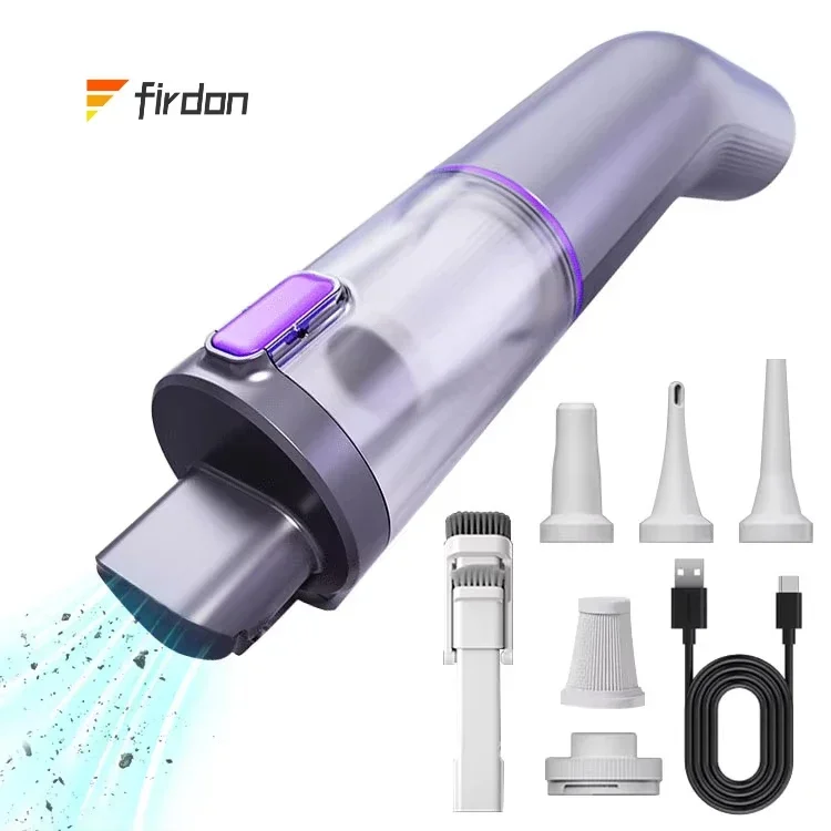 

new design Portable 7.4v Handheld 12000pa Mini Vacuum Cleaner Luxury brushless motor ABS Plastic Car Vacuuum Cleaner