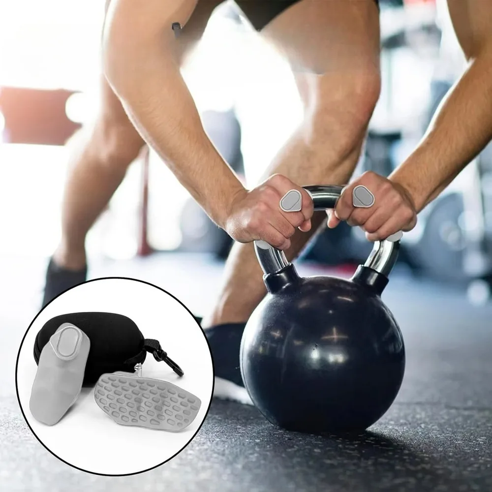 Silicone Gym Gloves Grips Gloves Pull Up Grips Fingerless Workout Gloves for Weight Lifting Sweat-Resistant Palm Protection