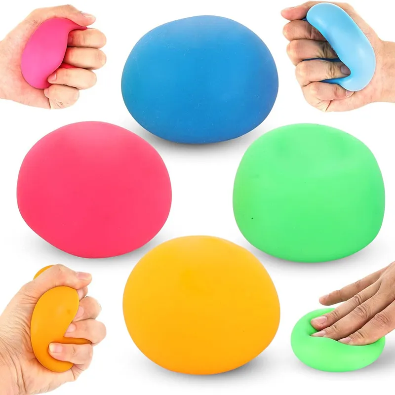 Squishy Stress Balls Resistance Fidget Toys Sensory Stress Relief Hand Therapy Toys Rebound Pinch Squeeze Ball for Kids Adults