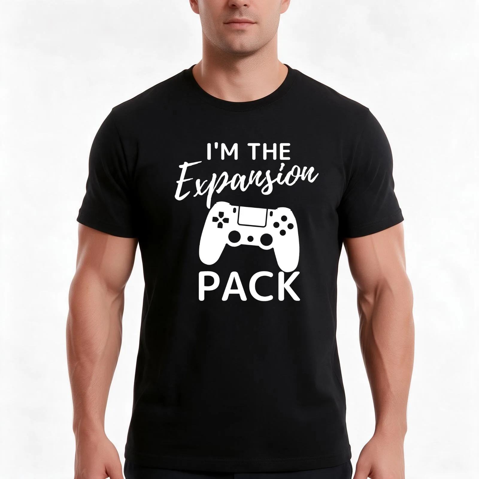 Gamer baby, gaming parents, I am the expansion pack newborn T-Shirt, Summer Casual Cotton Tee, Oversized Streetwear Tops