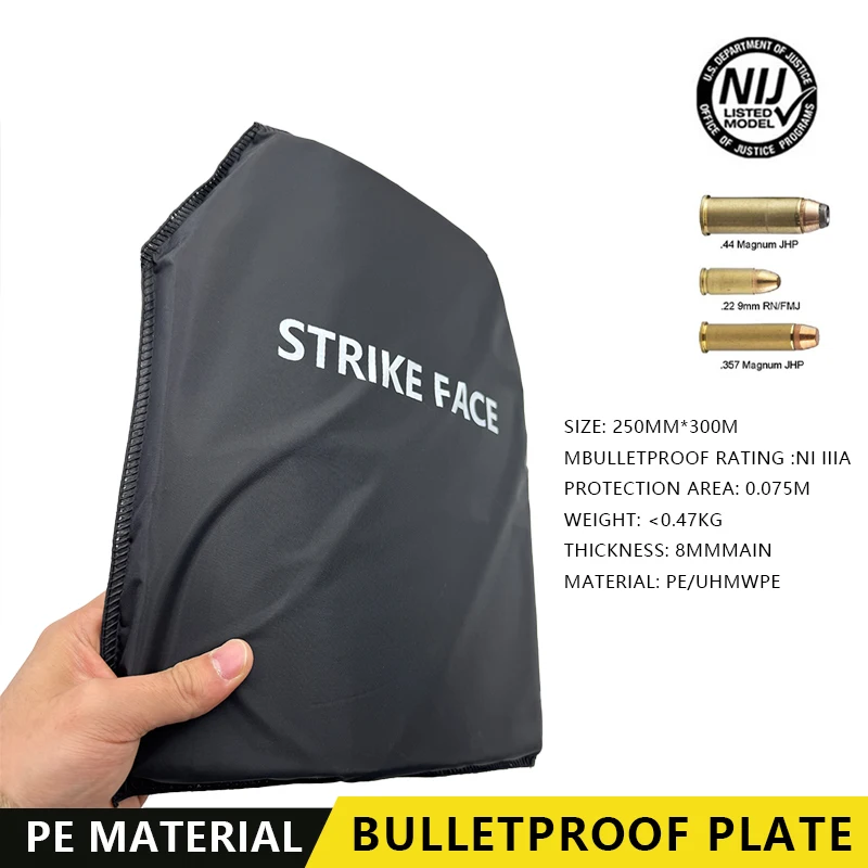 NIJ IIIA 3A Level Uhmwpe Soft Bulletproof Plate Ballistic Tactical Vest Bulletproof Backpack Ballistic Panel Plates 10x12in