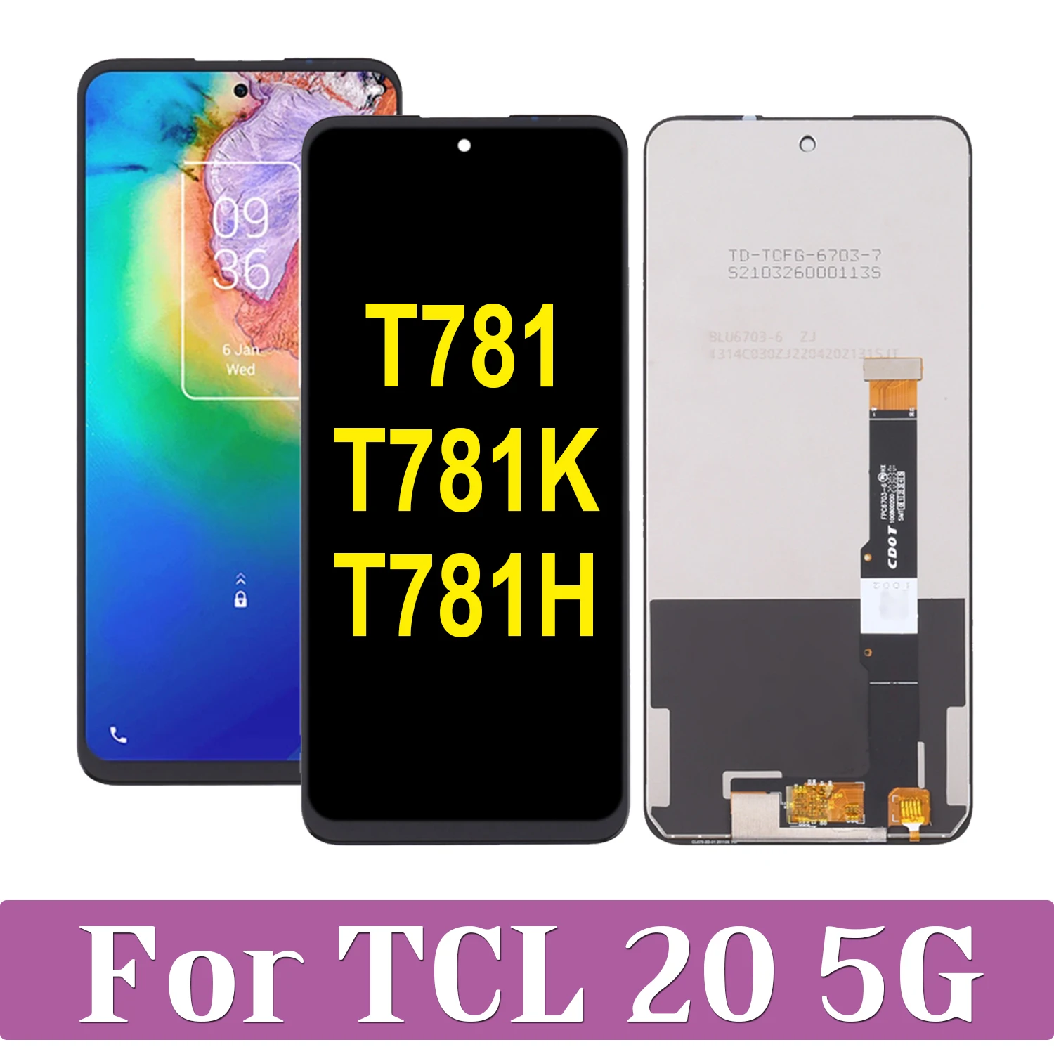 

For TCL 20 TCL20 5G T781 T781K T781H LCD Display Touch Screen Digitizer Assembly