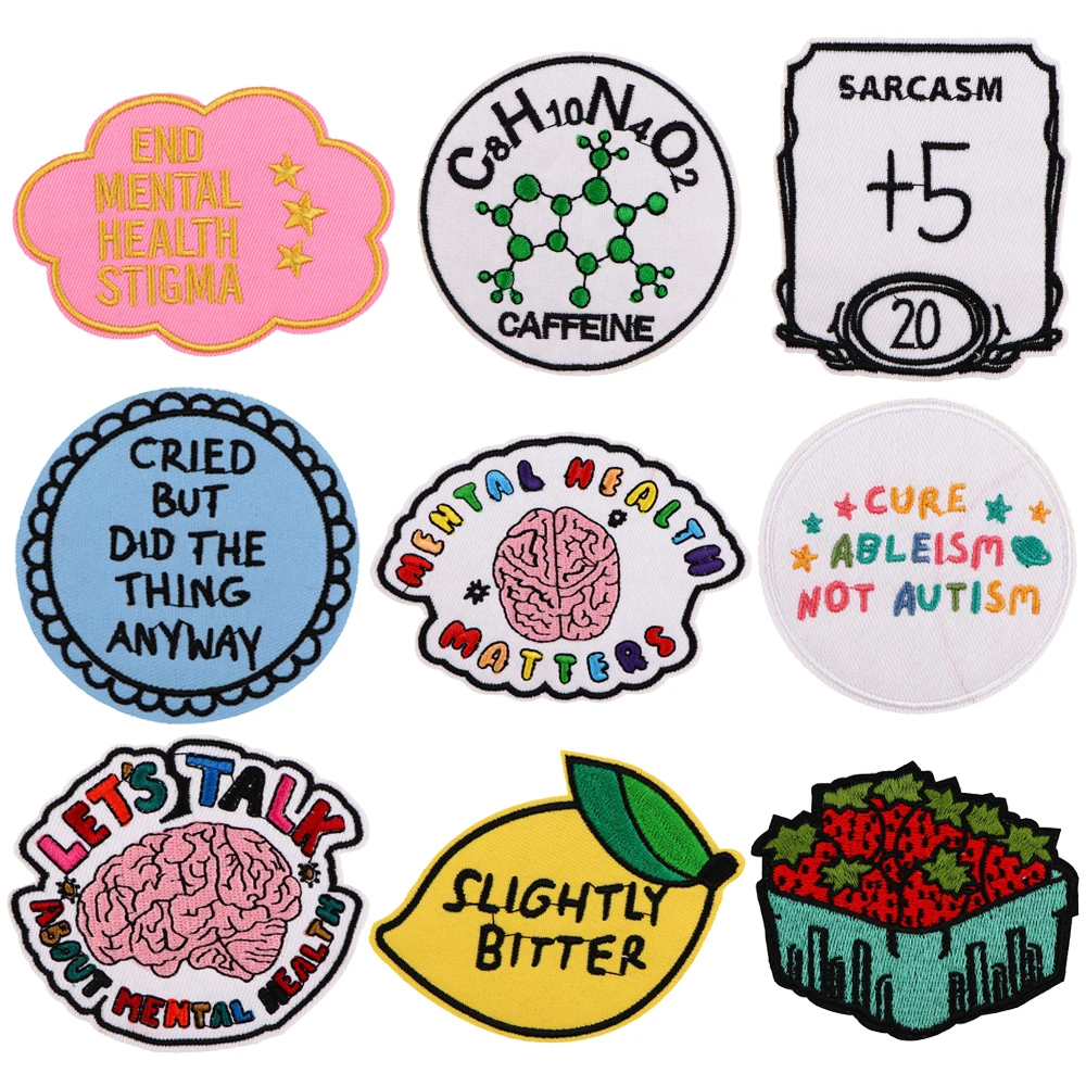 Quotations Series Patches For Clothes Men Women DIY Embroidery Applique Fusible Patch DIY Ironing Stickers Badge Accessories