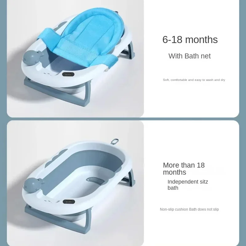 Foldable Baby Bathtub Safe and Portable Bathing Solution for Infants and Toddlers Suitable for 6-12 Months Easy Baby