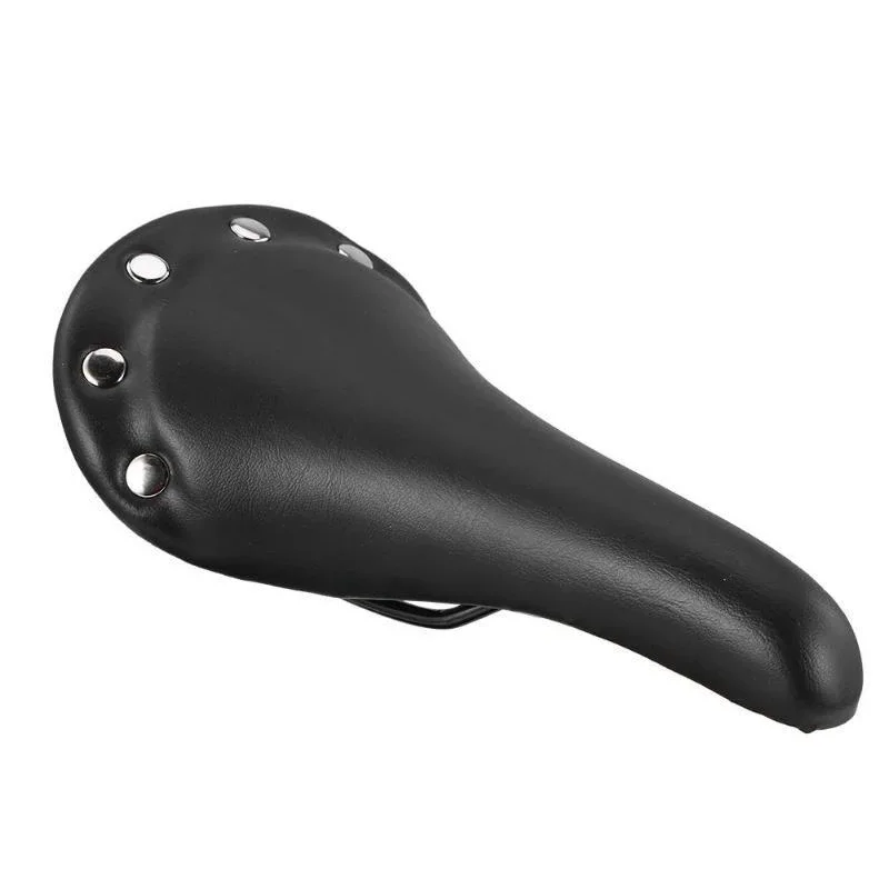 

Leather Bike Saddle Seat Retro Damping Cycling Seat Waterproof Pad for Exercise Outdoor Mountain Bikes