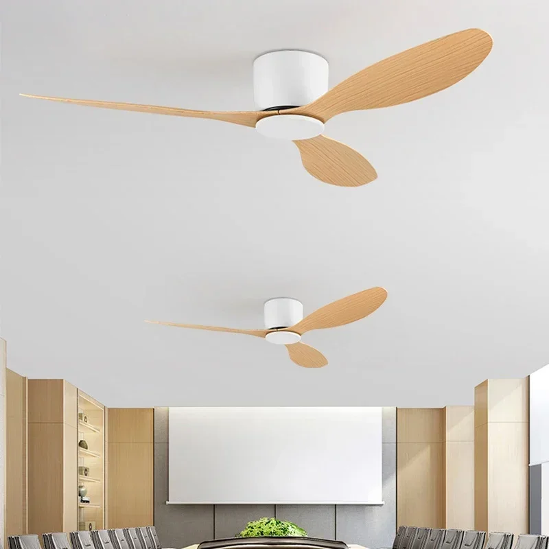 IFF Ceiling Fan Without Light Modern Style Low Floor Black and White DC Motor Remote Control