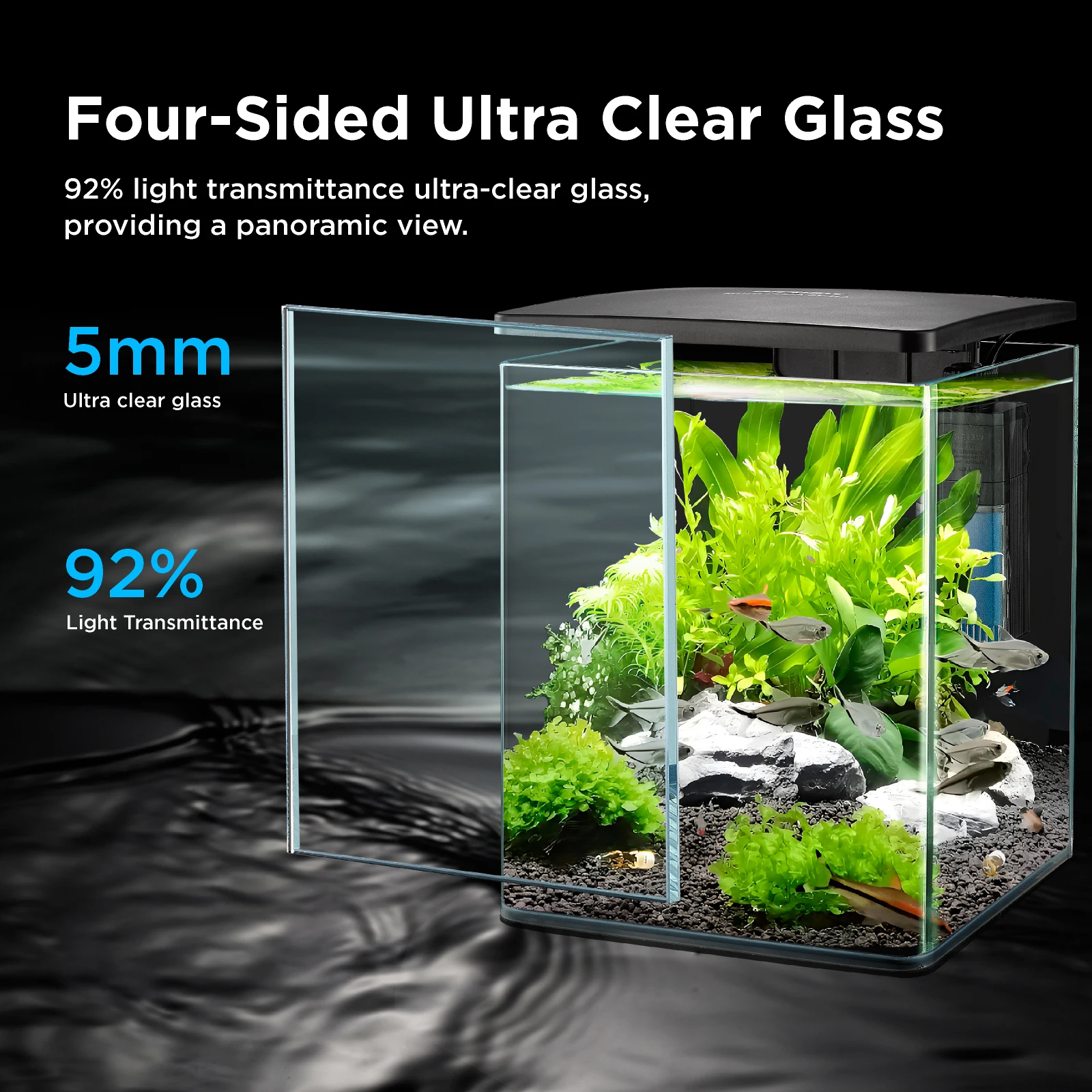 

Аквариум для гостиной, небольшой бытовой настольный акриловый фильтр для самообработки, безводный экологический ленивый ландшафтный дизайн, аквариум