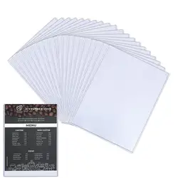 20 piezas cargadores superiores rígidos A4, protectores de páginas de papel, funda para fotos, soporte para documentos para mantener documentos, carteles, fotos