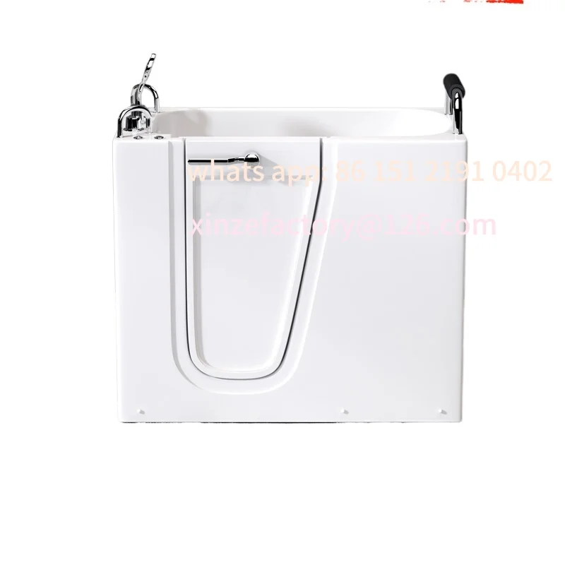 حوض استحمام خاص قابل للتخصيص، باب داخلي، حوض استحمام يمكن الوصول إليه، شقة صغيرة من الأكريليك، حوض استحمام مساعد