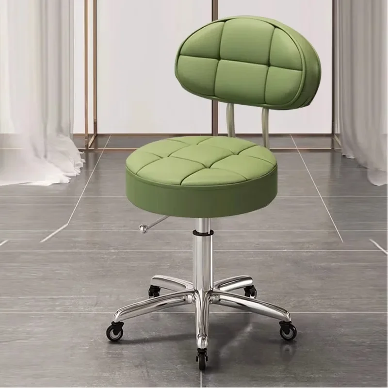 كرسي الحلاقين الجمالي عجلات بسيطة هيدروليكية محمولة كرسي تصفيف الشعر الدوار المصمم Coiffeur Stuhl الأثاث MQ50BC #1