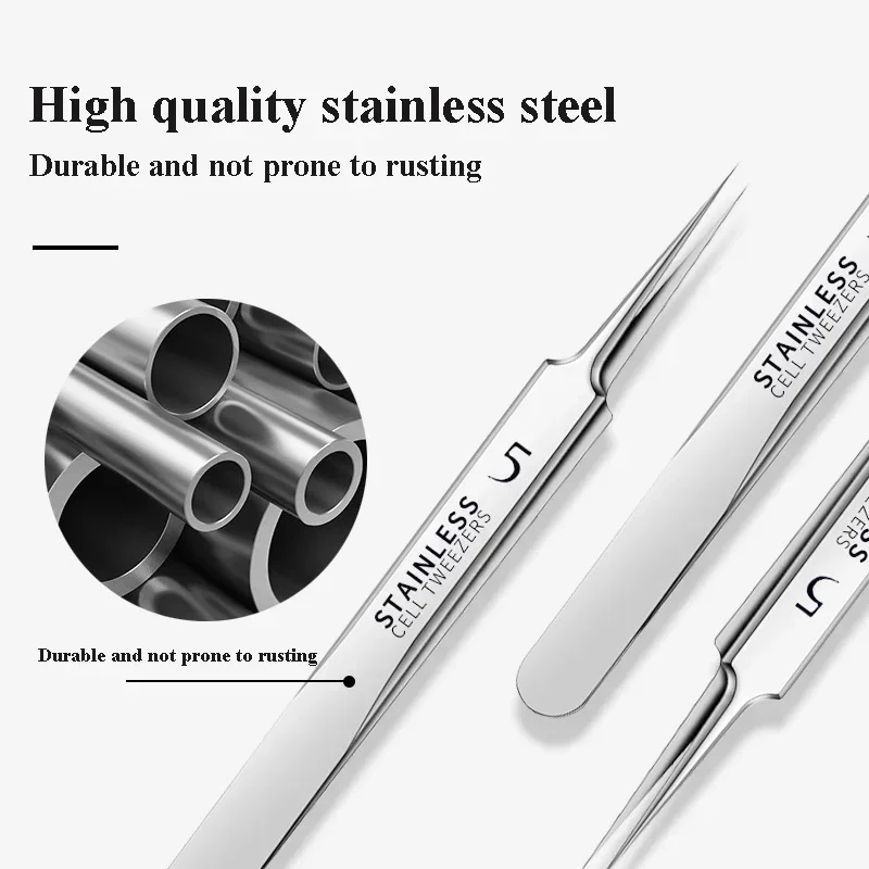 5/6 Stuks Rvs Acne Naalden Mobiele Pincet Mee-eter Verwijderen Gereedschap Porie Reiniging Gereedschap Professionele Gezicht Huidverzorging gereedschap