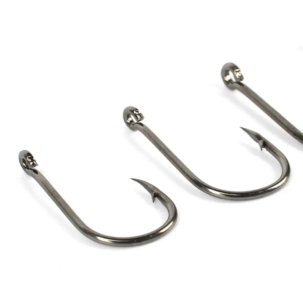 

1000Pcs Carbon Steel Fishing Hooks Set Durable Size 3-12 Fishing Fixed Hooks Single Hook Fishing Tools Barbed Fishing Hooks