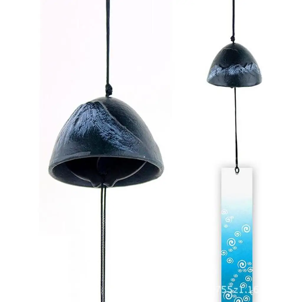 2x Retro Japanese Wind Bell Wind Chimes Handmade Cast Iron - Assorted Colors