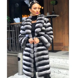 Real Rex Rabbit Fur Coat Women Winter Genuine Fur Best Selling Real Fur Jacket Chinchilla Fur Coats 2023