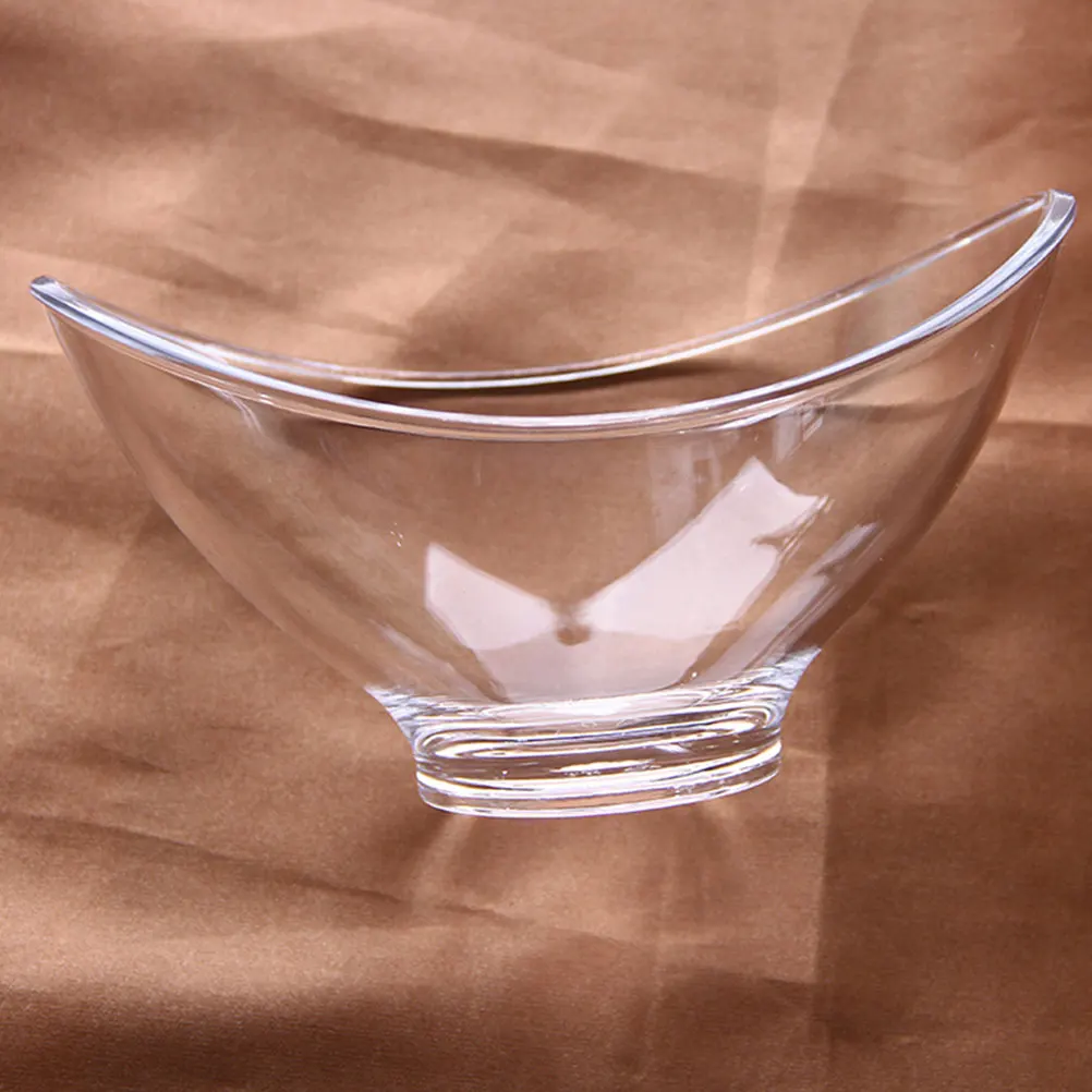 

Ingot Designed Creative Salad Bowl Clear Serving Bowl For Dessert Fruit Snack Storage Home Kitchen Decor Container