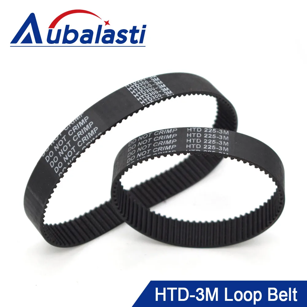 

HTD 3M Closed Loop Timing Belt Transmission Belts Perimeter 225 228 255 267 300 324 330 354mm Customized Width 8 9 10 15 17mm